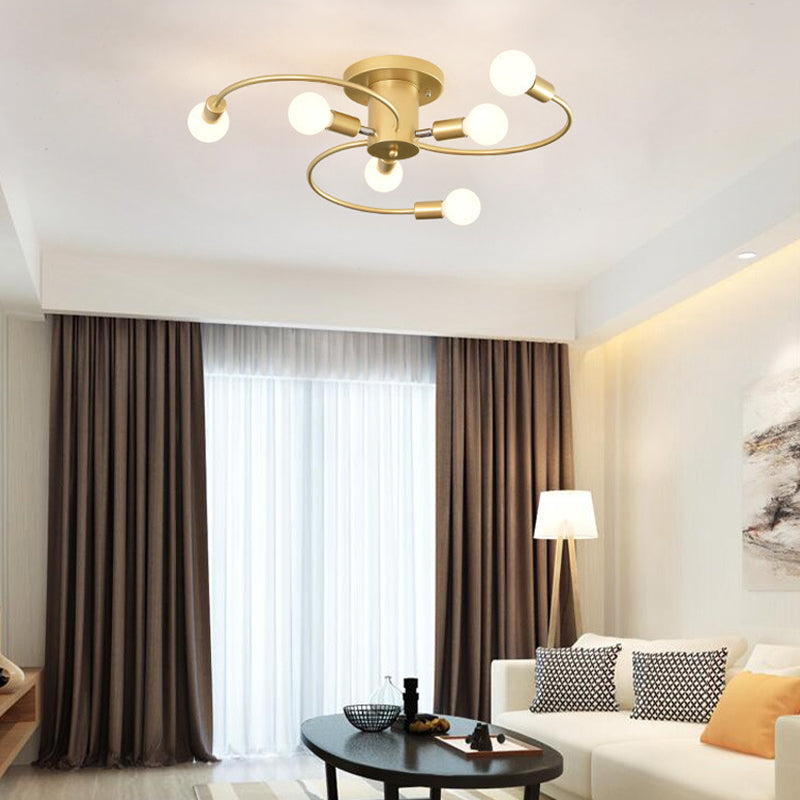 Industrial Ceiling Light Minimalist Flush Mount Light Fixture for Bedroom