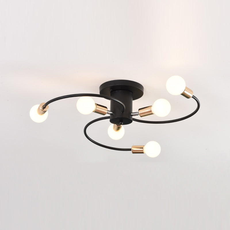 Industrial Ceiling Light Minimalist Flush Mount Light Fixture for Bedroom