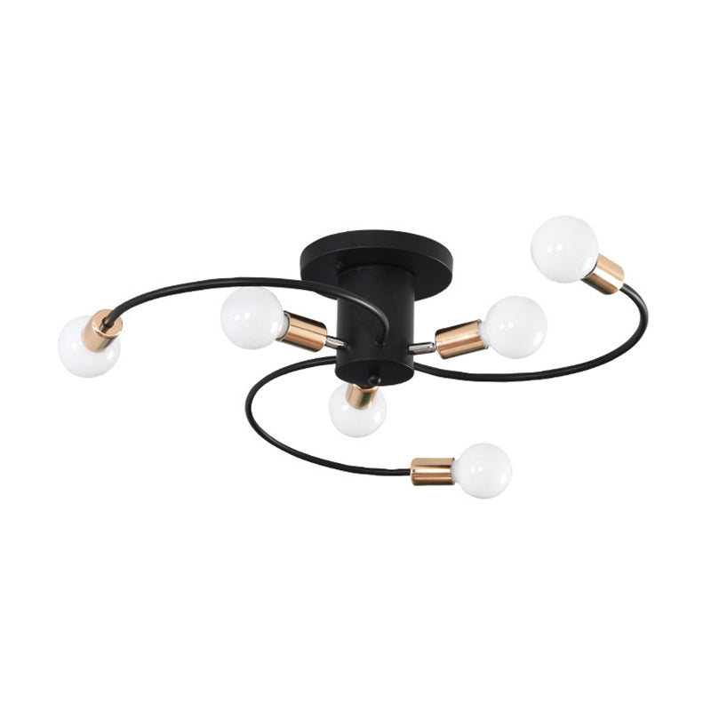 Industrial Ceiling Light Minimalist Flush Mount Light Fixture for Bedroom