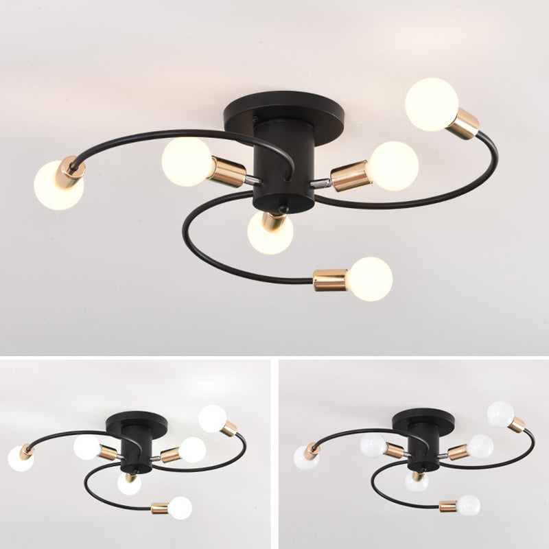 Industrial Ceiling Light Minimalist Flush Mount Light Fixture for Bedroom