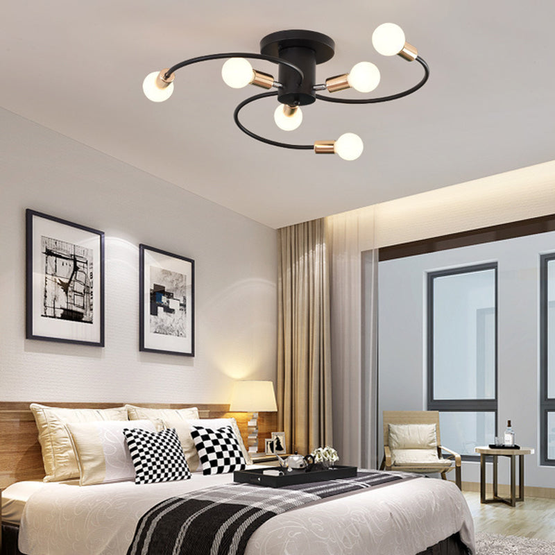 Industrial Ceiling Light Minimalist Flush Mount Light Fixture for Bedroom
