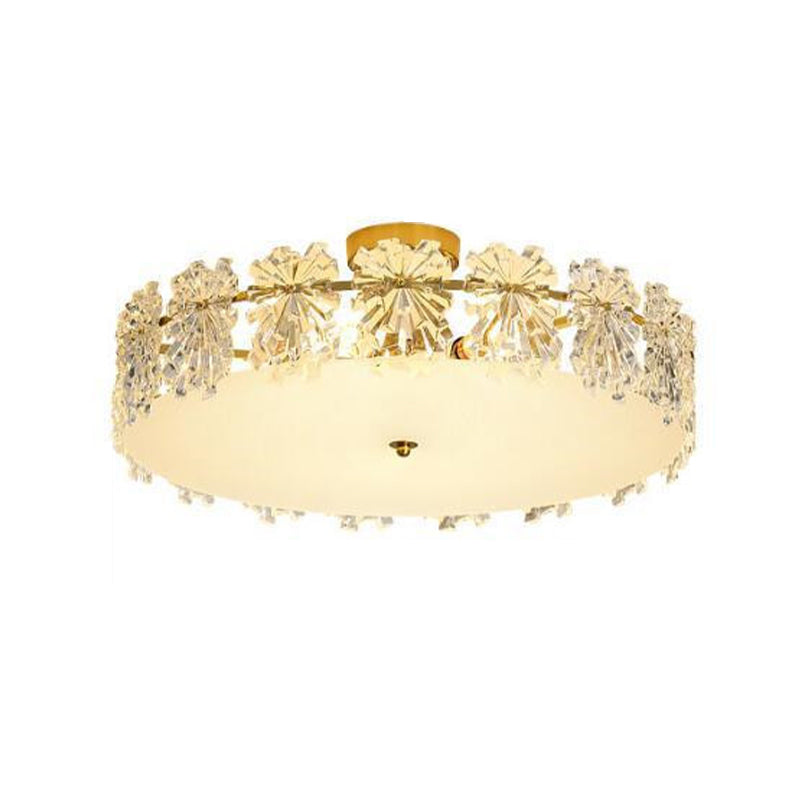 Nordic Ceiling Light Household Glass Shade Flush Mount Light Fixture for Bedroom