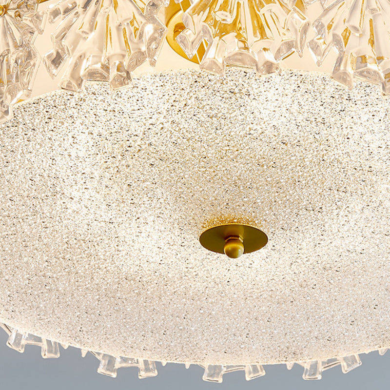 Nordic Ceiling Light Household Glass Shade Flush Mount Light Fixture for Bedroom