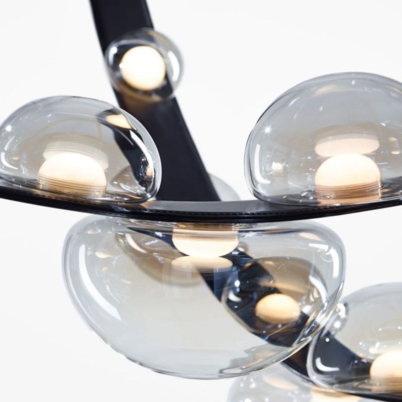 Modern Pendant Lighting Fixtures Glass 7 Lights Island Light Fixture for Dining Room