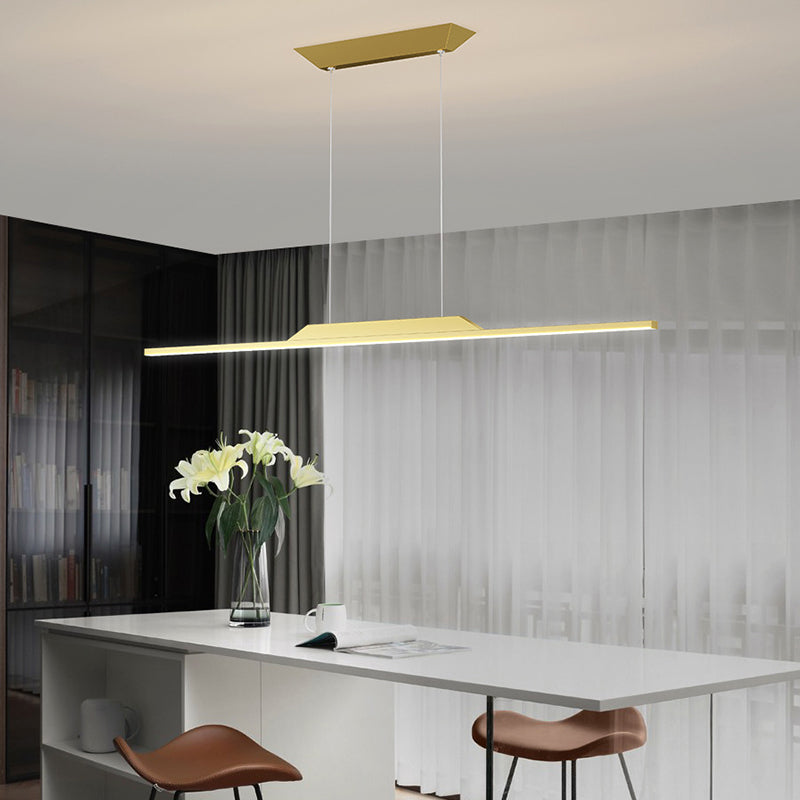 Linear Island Pendant Lights Modern Metal 1 Light for Dining Room