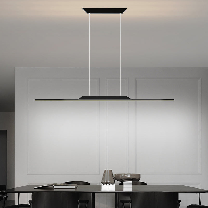 Linear Island Pendant Lights Modern Metal 1 Light for Dining Room