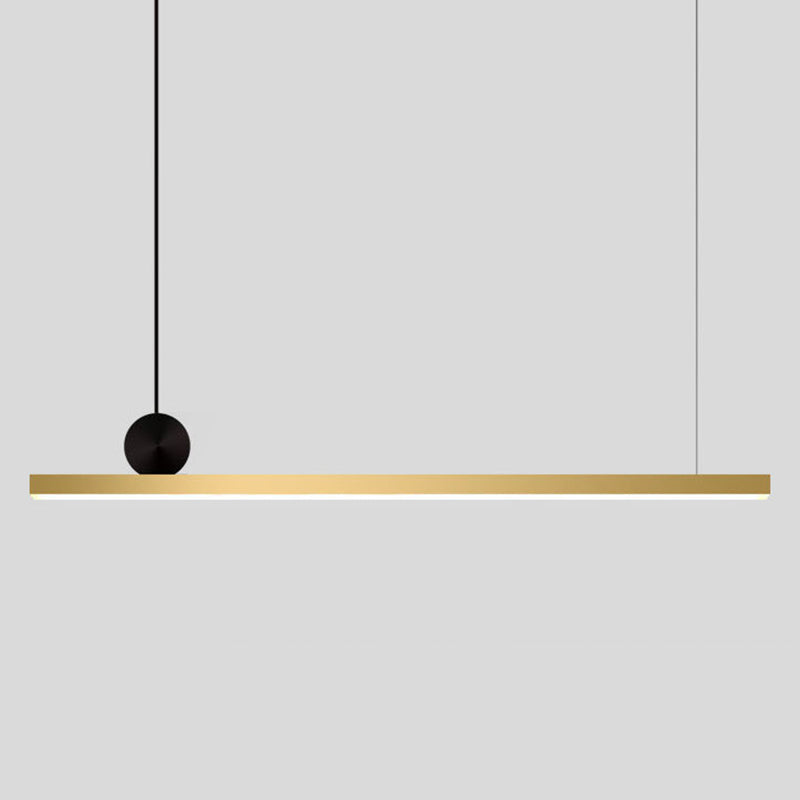 Contemporary Linear Shape Pendant Light with Plastic Shade for Living Room