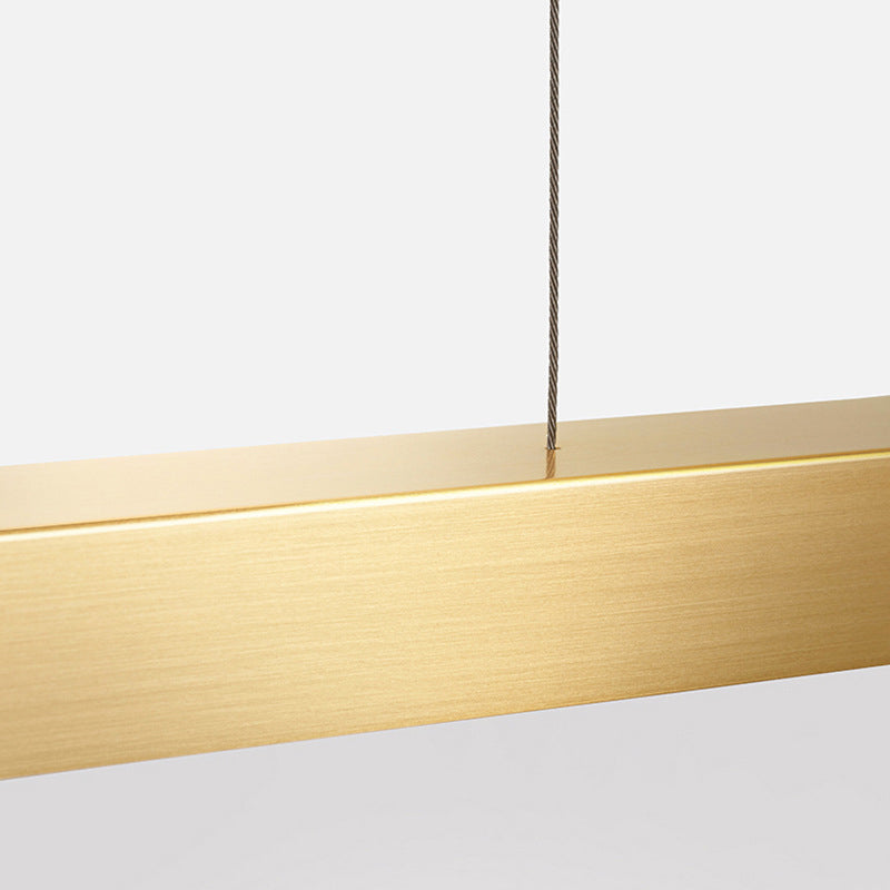 Contemporary Linear Shape Pendant Light with Plastic Shade for Living Room