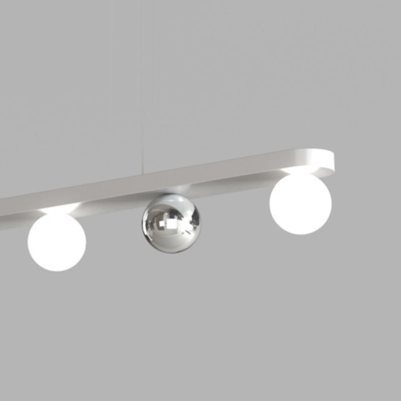 Contemporary Globe Hanging Pendant Lights in White for Dining Room