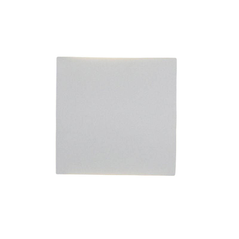 Metal Square Wall Light Fixture Minimalist in White for Bedroom