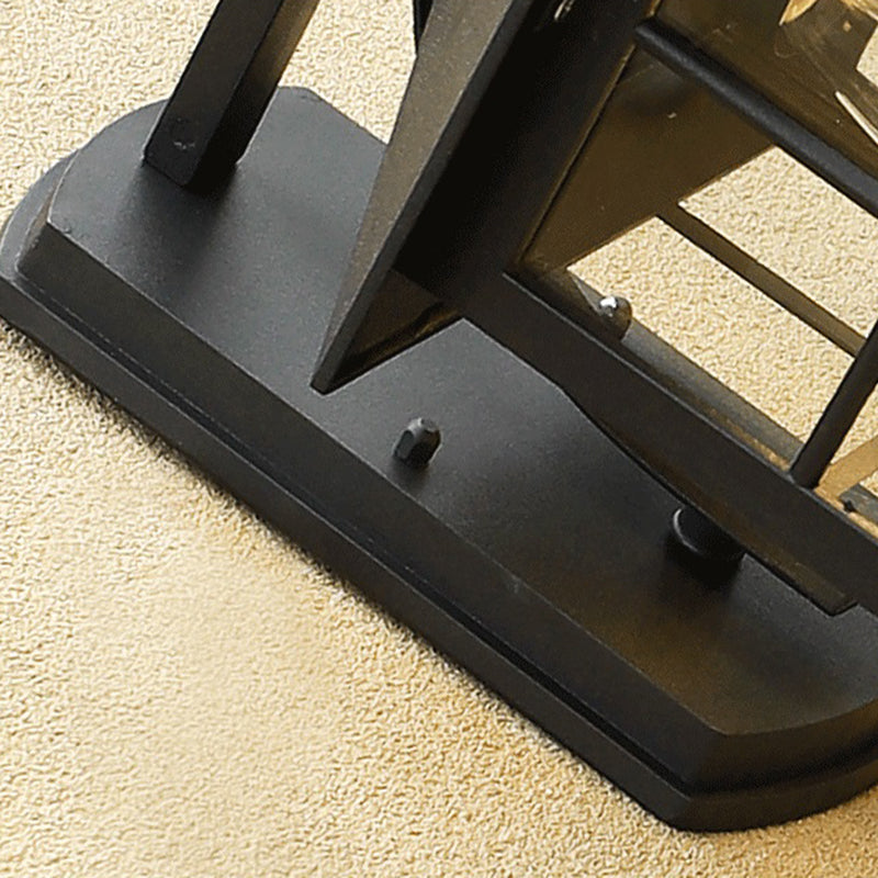 Modern Square outside Sconce Light Kit Glass 1 Light in Black