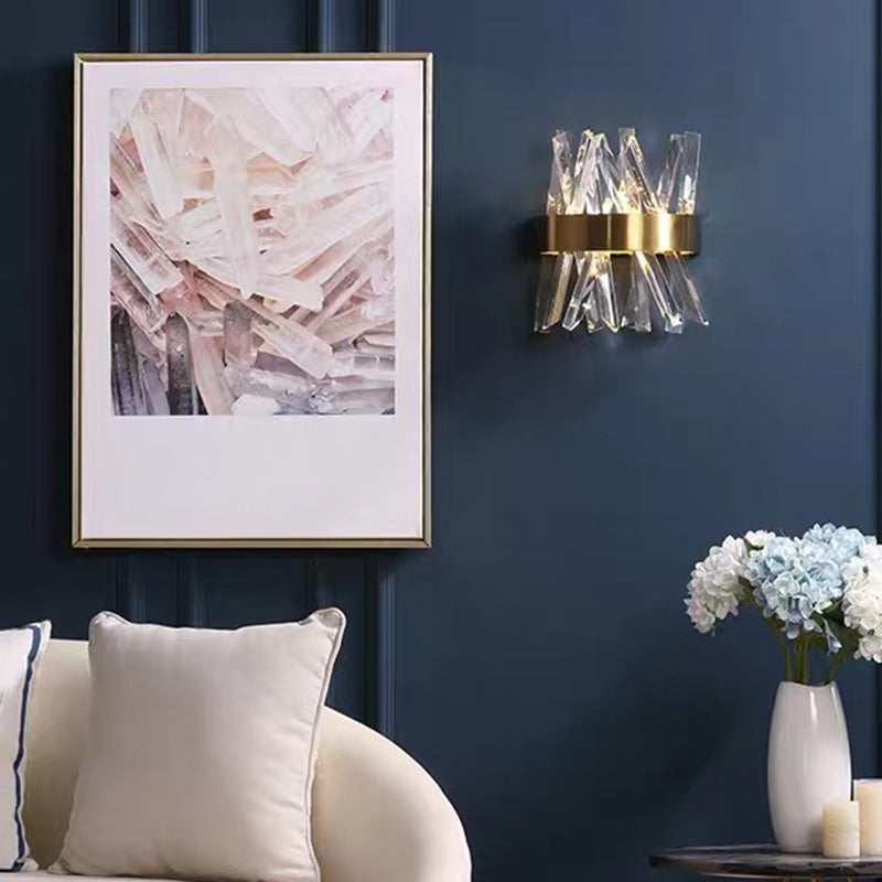 Unique Shape Wall Light Sconces Crystal 1 Light Wall Lighting Fixtures for Dining Room