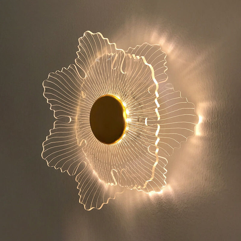 Modern Flower Shape Wall Light Sconces 1 Light Wall Lighting Fixtures for Bedroom