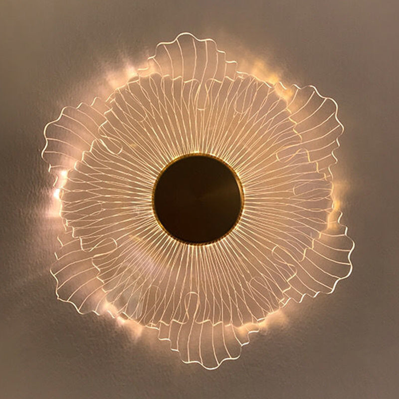 Modern Flower Shape Wall Light Sconces 1 Light Wall Lighting Fixtures for Bedroom