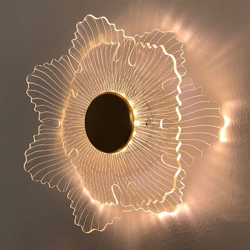 Modern Flower Shape Wall Light Sconces 1 Light Wall Lighting Fixtures for Bedroom