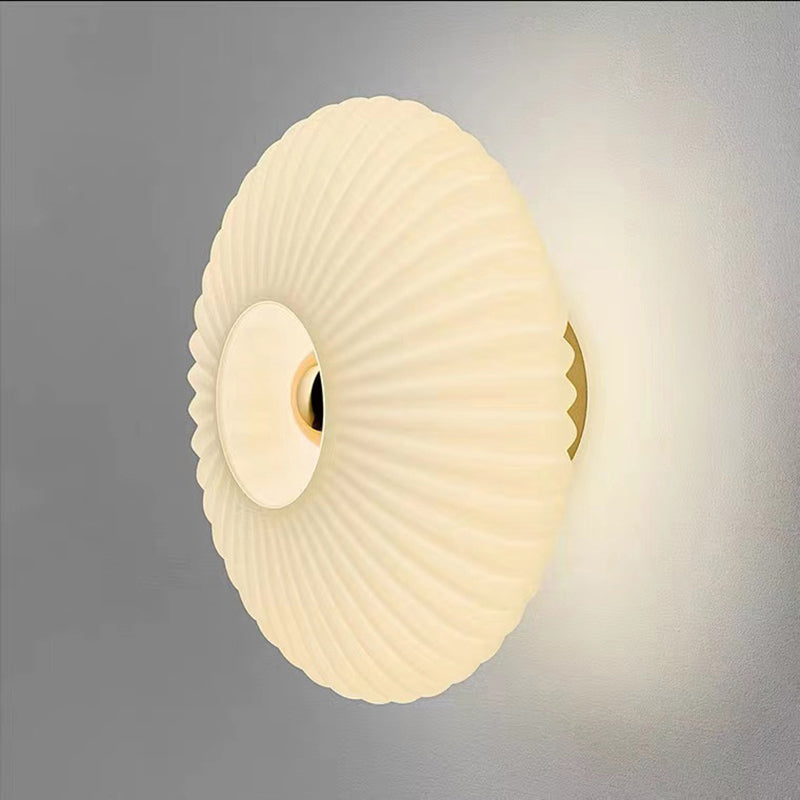 Circular Wall Lighting Contemporary Glass 1 Light Wall Sconce