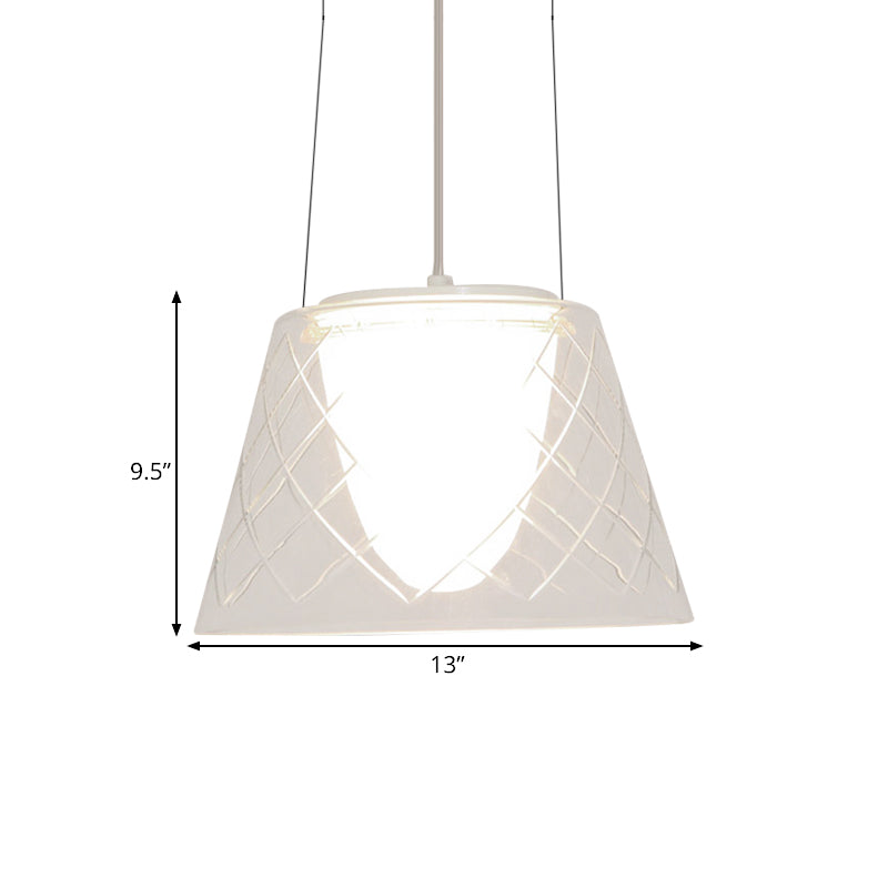 Lámpara de vidrio de red transparente de la red modernista 1 lámpara de luz cromada de luz
