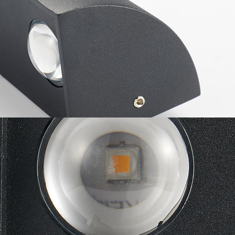 3-Light White/Black Wall Mounted Sconce Shaded Wall Light for Outdoor