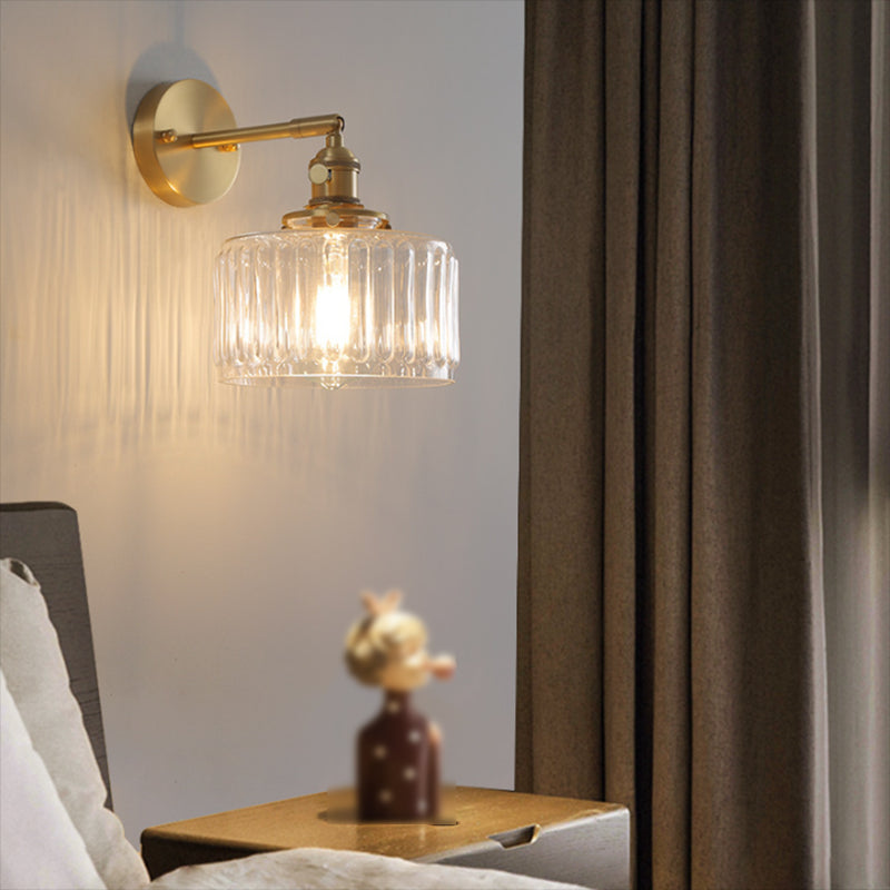 Modern Wall Light Sconce Colorful Glass Shade Wall Light Fixture for Bedroom