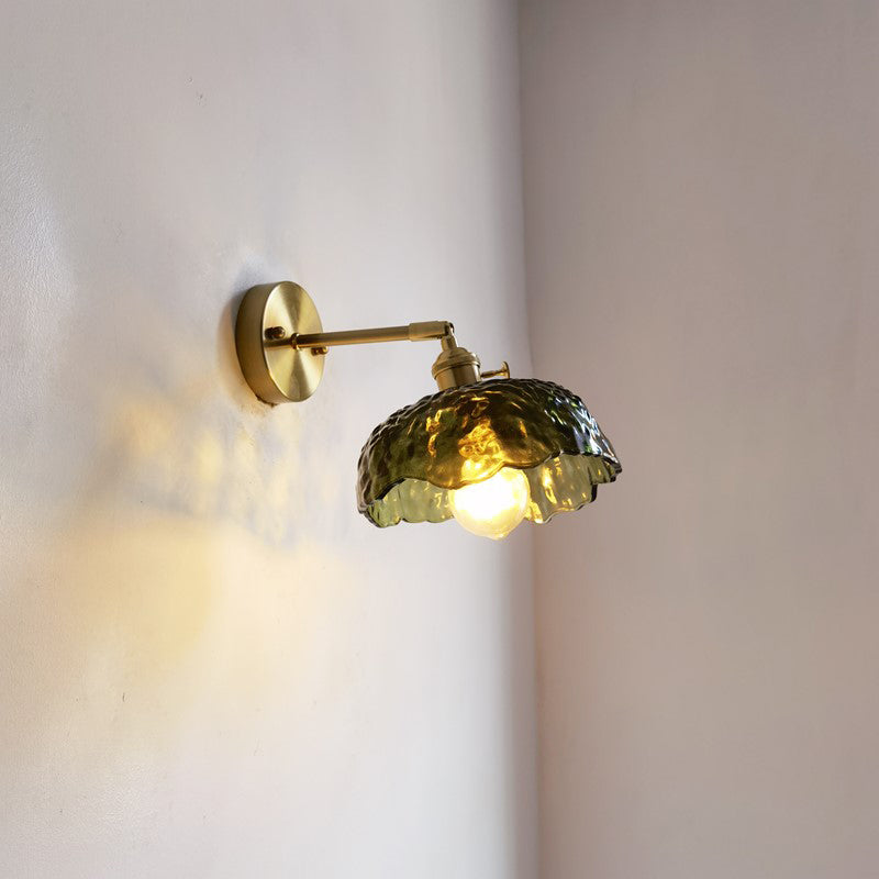 Modern Wall Light Sconce Colorful Glass Shade Wall Light Fixture for Bedroom