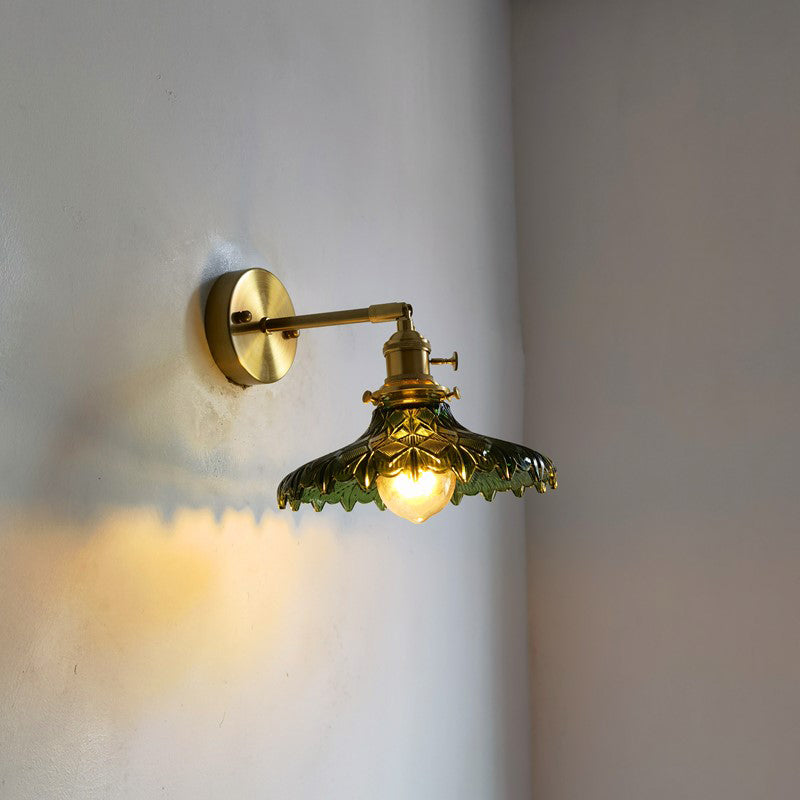 Modern Wall Light Sconce Colorful Glass Shade Wall Light Fixture for Bedroom