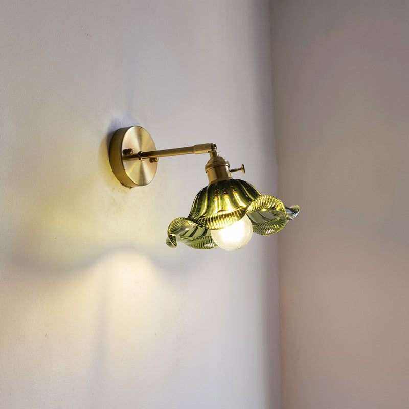 Modern Wall Light Sconce Colorful Glass Shade Wall Light Fixture for Bedroom