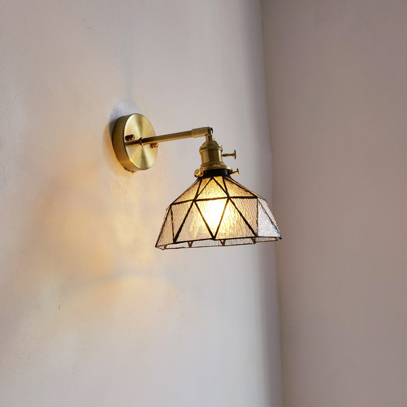 Modern Wall Light Sconce Colorful Glass Shade Wall Light Fixture for Bedroom