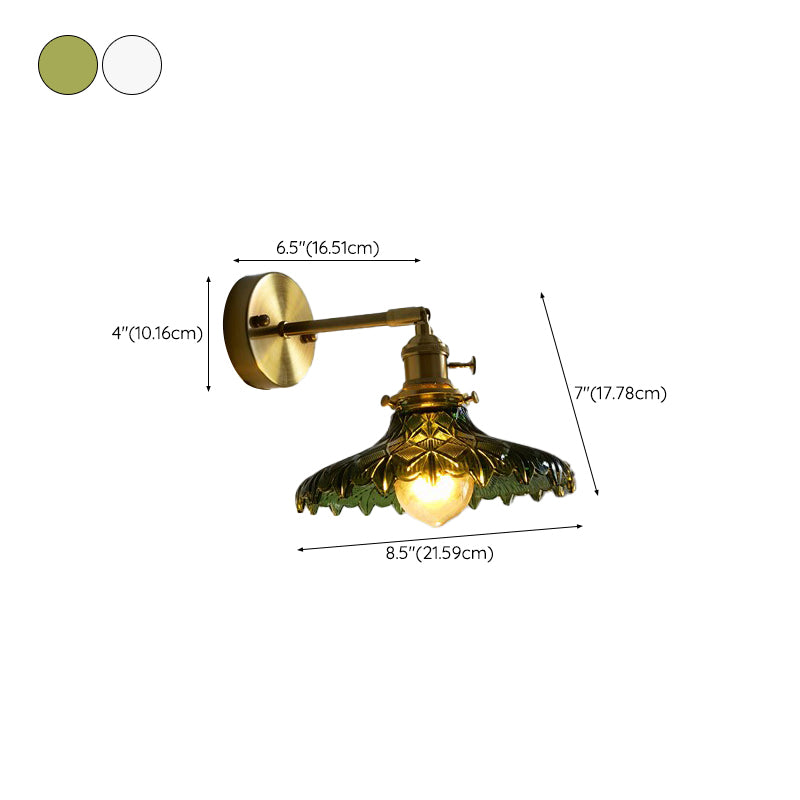 Modern Wall Light Sconce Colorful Glass Shade Wall Light Fixture for Bedroom