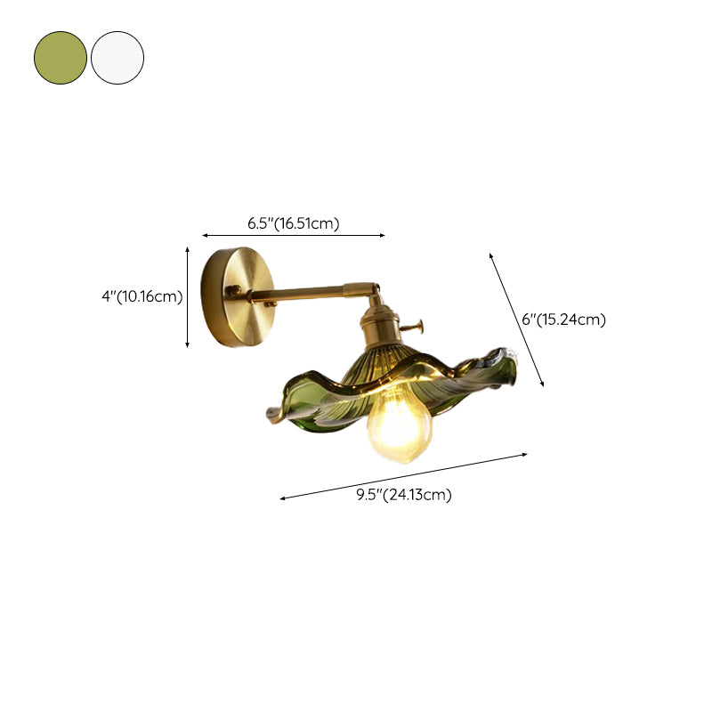 Modern Wall Light Sconce Colorful Glass Shade Wall Light Fixture for Bedroom