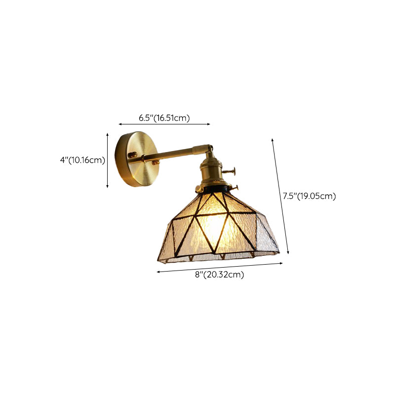 Modern Wall Light Sconce Colorful Glass Shade Wall Light Fixture for Bedroom