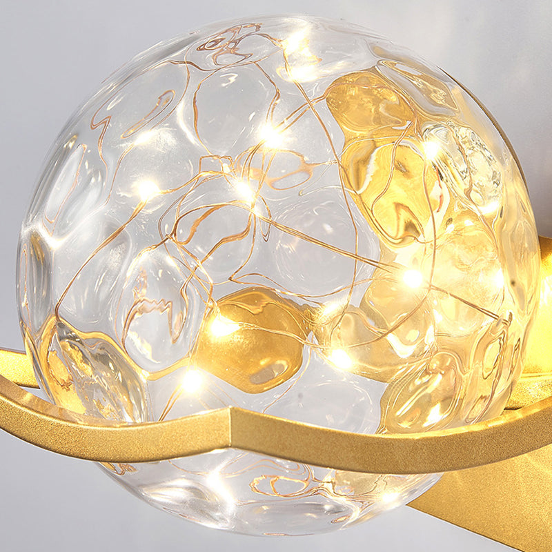 Single Golden/White/Black Wall Mounted Sconce Modernism Glass Shaded Wall Light for Foyer