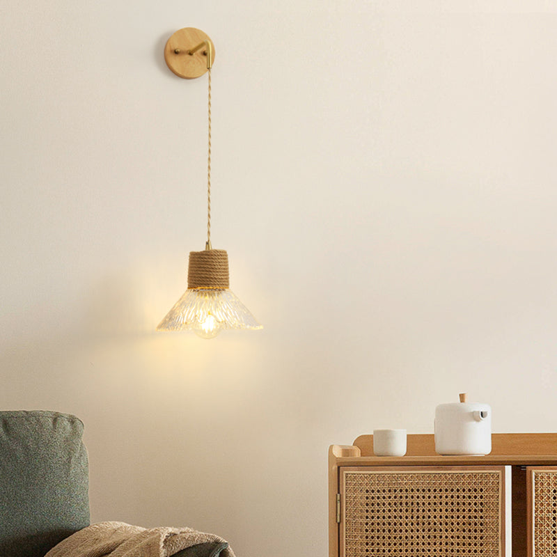 Modern Wooden Wall Light Sconce Simple Wall Light Fixture for Bedroom