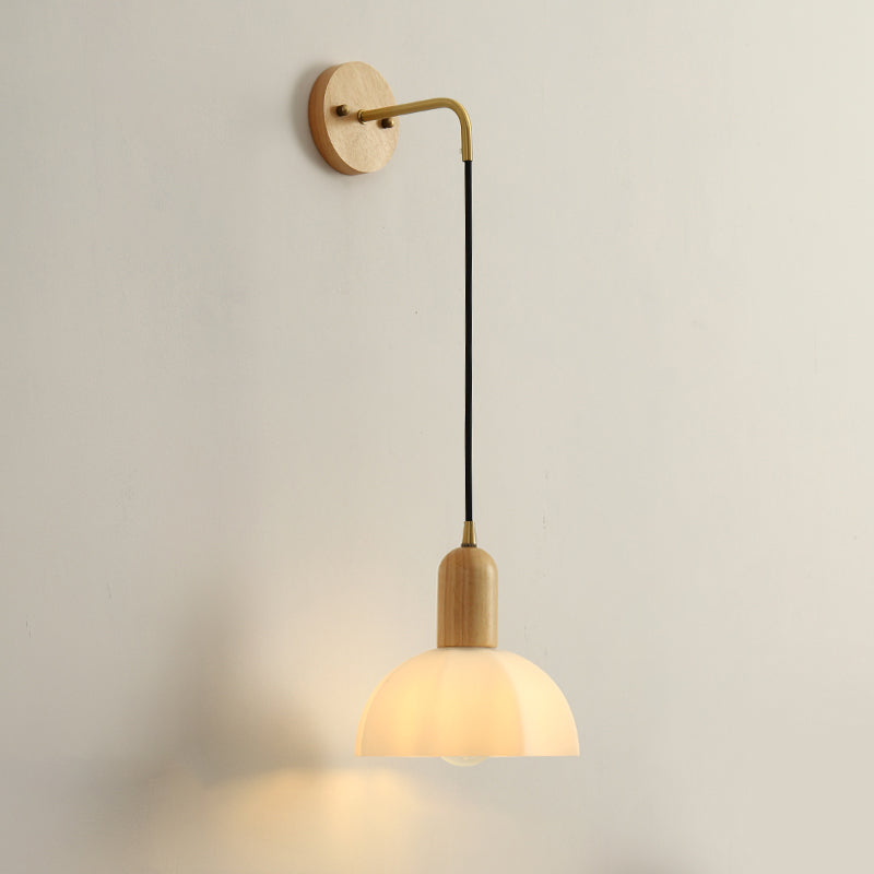 Modern Wooden Wall Light Sconce Simple Wall Light Fixture for Bedroom