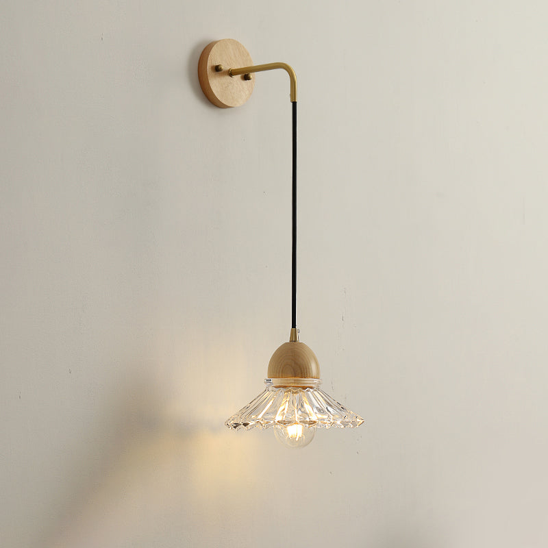 Modern Wooden Wall Light Sconce Simple Wall Light Fixture for Bedroom