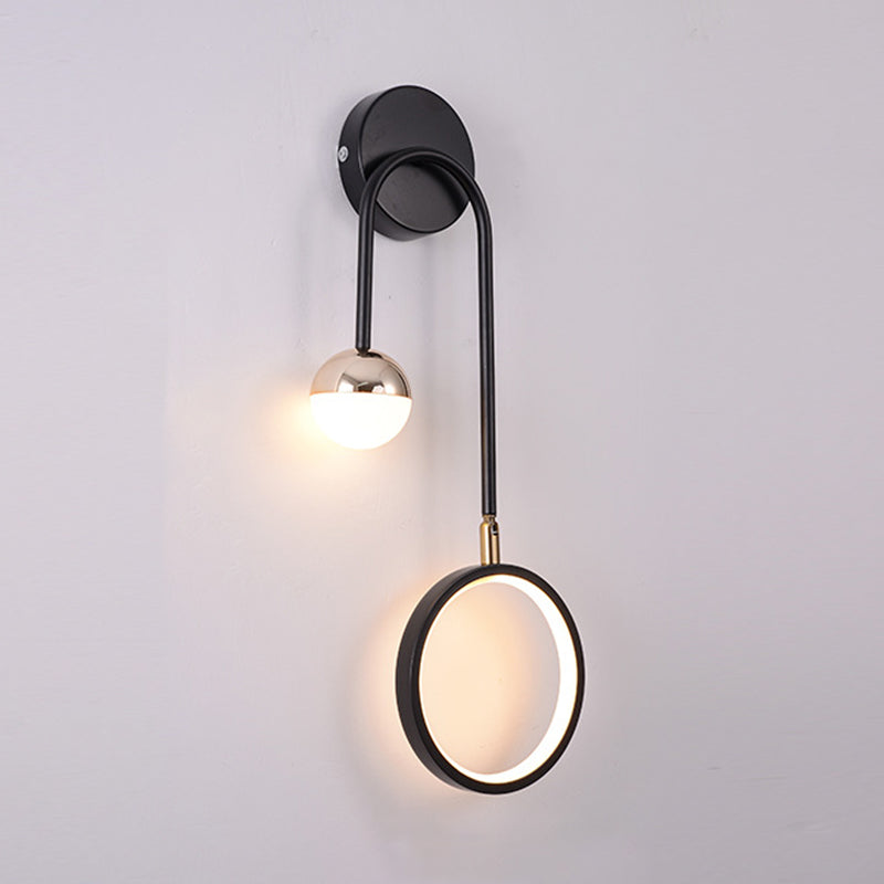 Modern Wall Sconce Lighting 1 Light Metal Wall Sconce for Living Room