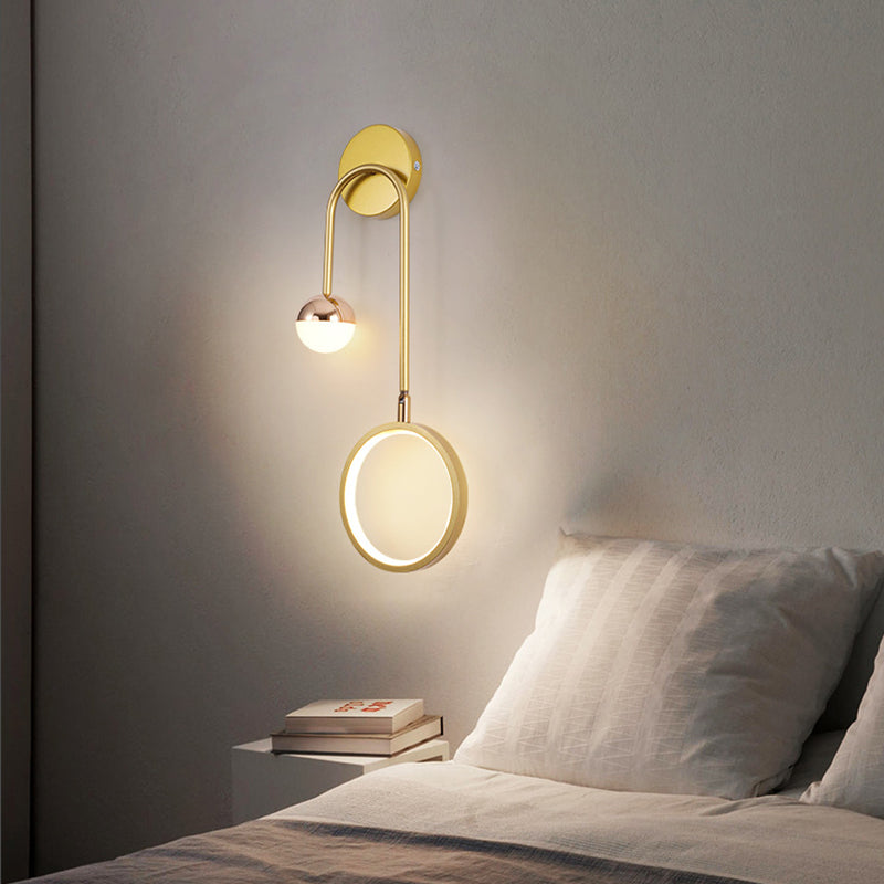 Modern Wall Sconce Lighting 1 Light Metal Wall Sconce for Living Room
