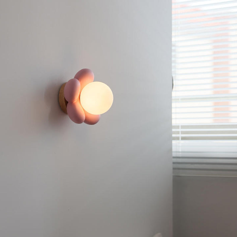 Modern Flower Shape Wall Sconce Lighting 1 Light Wall Sconce for Living Room