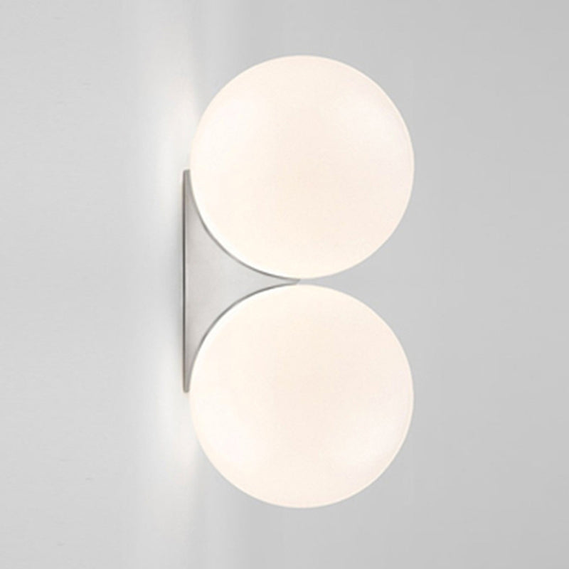 1-Light Bathroom Wall Light Fixture Modern Glass Wall Light Fixtures