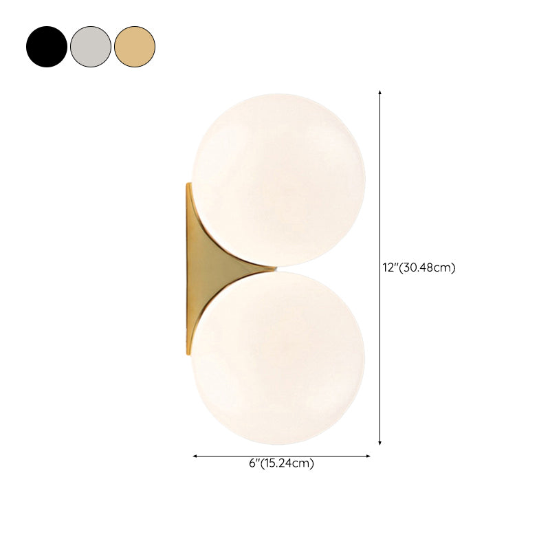 1-Light Bathroom Wall Light Fixture Modern Glass Wall Light Fixtures