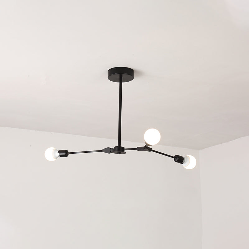 Lampadella RAMABILE RANABLE METALE NORDICO NORME 3/6 LUCI BLACI/GOLD APPENDENTE LUCE