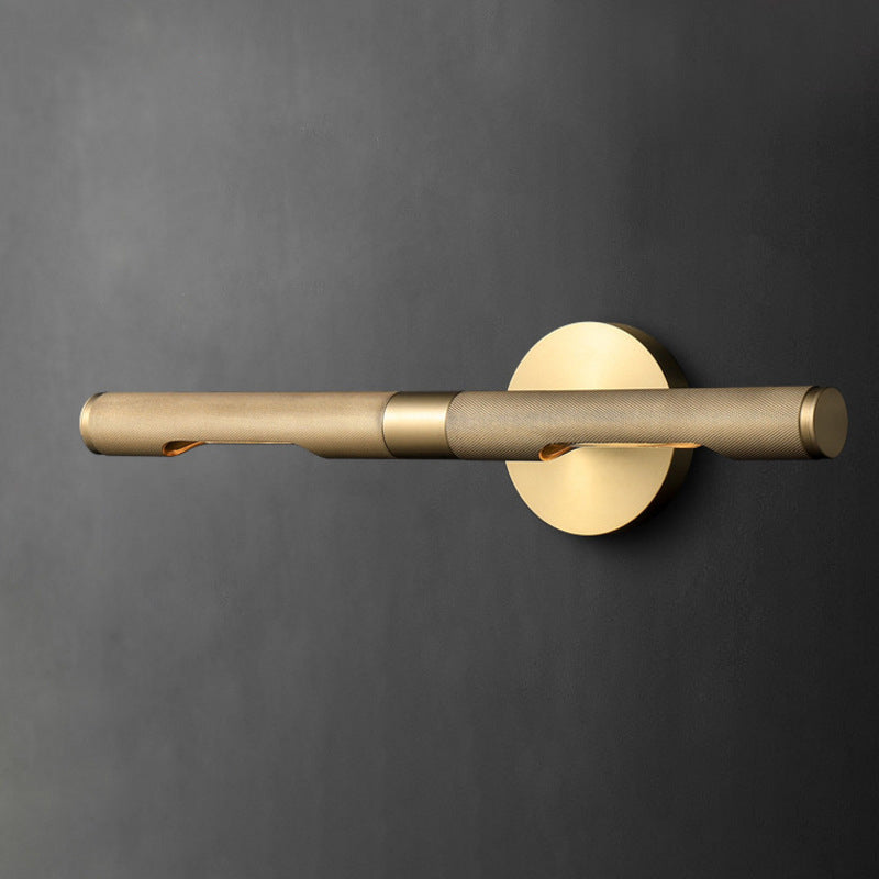 Modern Simple Metal Vanity Light Cylinder Shape 2-Lights for Shower Room