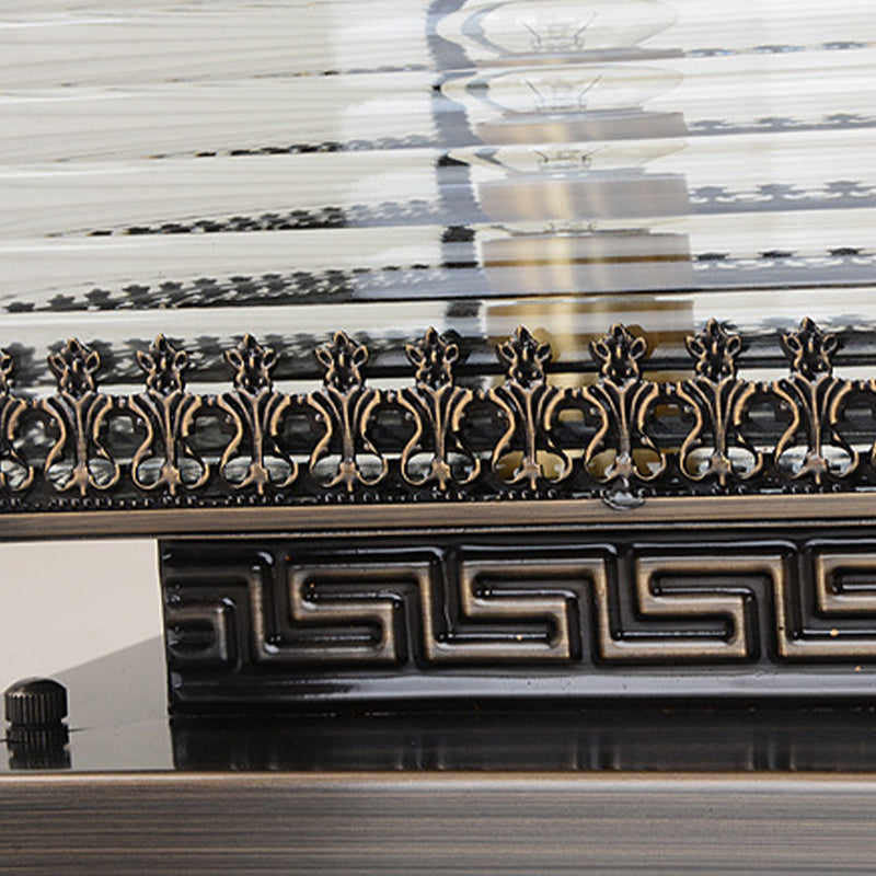 Metal Rectangle Shape Waterproof Pillar Lamp Modern Style 1-Light Outdoor Light