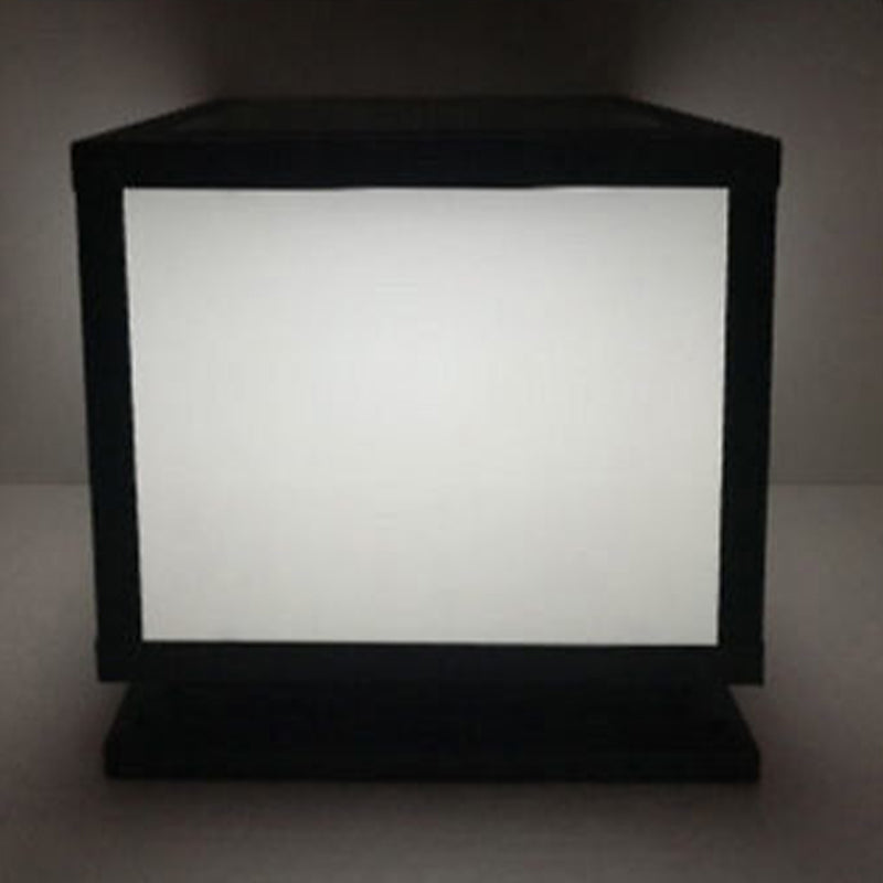 Nordic Style Acrylic Shade Outdoor Light Solar Energy Pillar Lamp for Outdoor