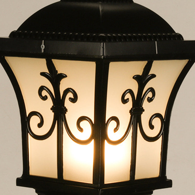 Black Outdoor Lights Waterproof Square Pillar Lamp for Garden