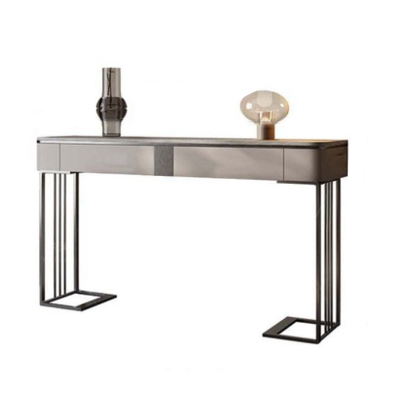 Rectangle Console Table Scratch Resistant with Stone Top for Hall