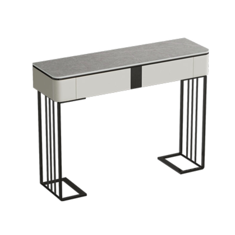 Rectangle Console Table Scratch Resistant with Stone Top for Hall