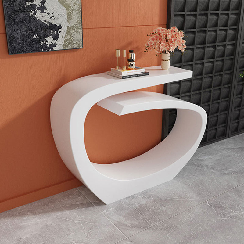 Contemporary Console Accent Table with Steel Bracket for Hall