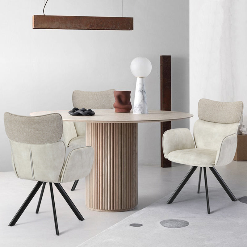 Armless Office Chair No Wheels Desk Chair for Living Room Home