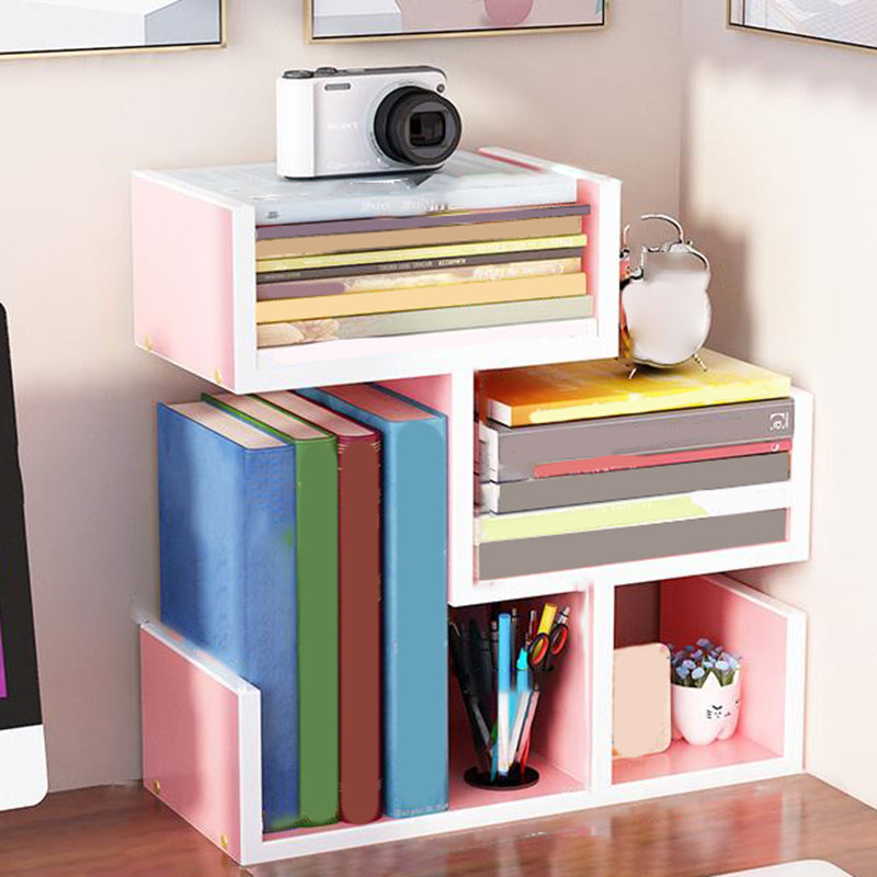 Modern Style Open Back Bookshelf Engineered Wood Bookcase with Shelves