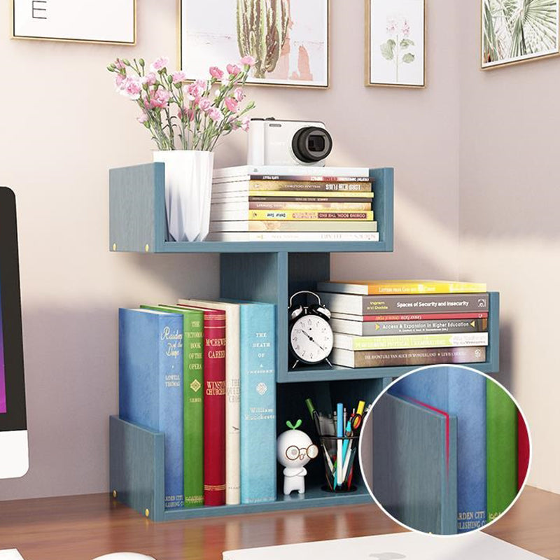 Modern Style Open Back Bookshelf Engineered Wood Bookcase with Shelves